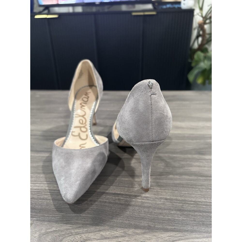 VGC Sam Edelman Delilah Women's 8.5M Grey Suede Leather High Heels - Picture 8 of 12